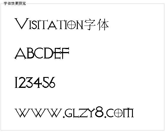 Visitation字体