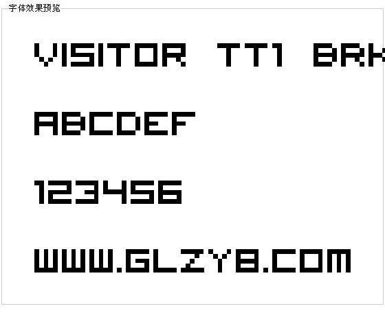 Visitor TT1 BRK字体