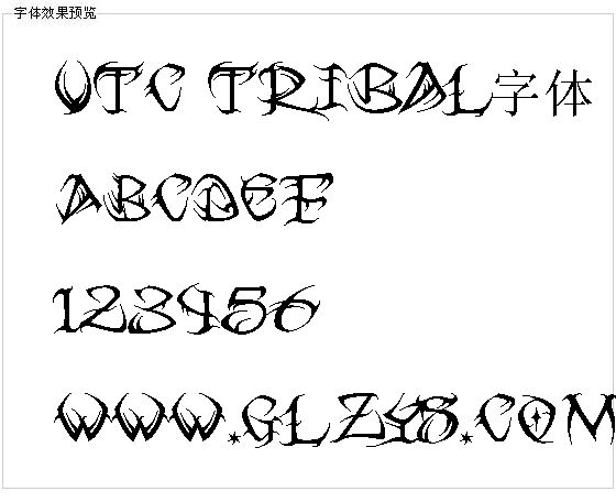 VTC Tribal字体