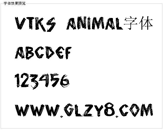 VTKS ANIMAL字体