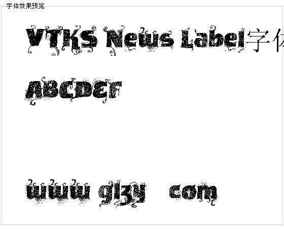 VTKS News Label字体