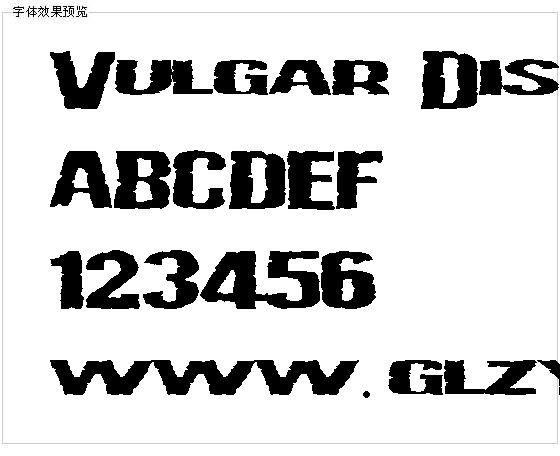 Vulgar Display of power字体