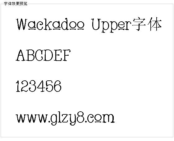 Wackadoo Upper字体