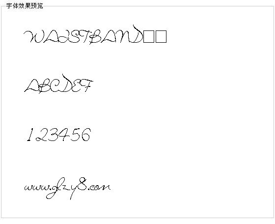 WAISTBAND字体