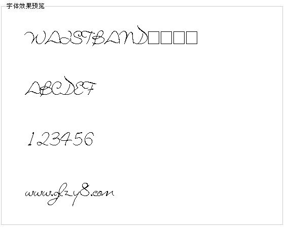 WAISTBAND字体下载