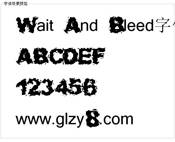 Wait And Bleed字体