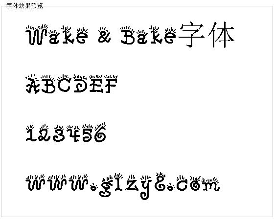 Wake & Bake字体