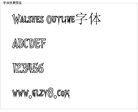 Walshes Outline字体