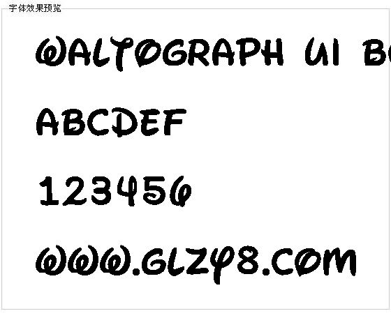 Waltograph UI Bold字体