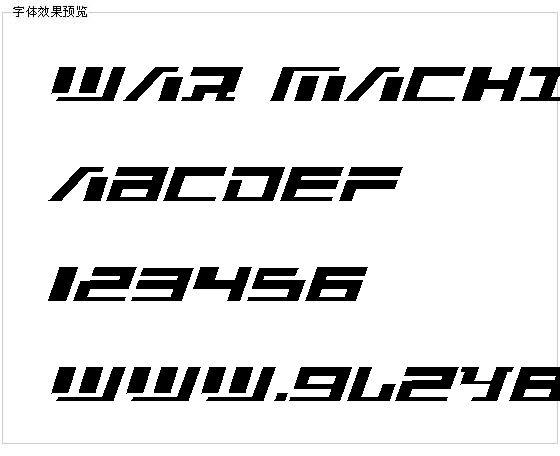 War Machine字体