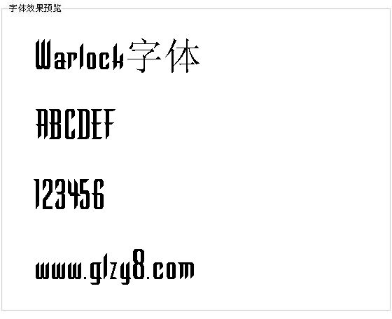 Warlock字体