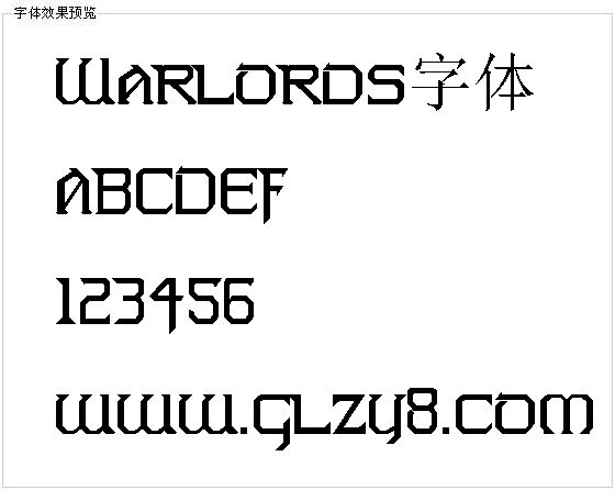 Warlords字体