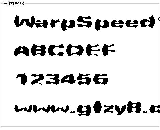 WarpSpeed字体