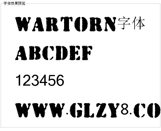 Wartorn字体