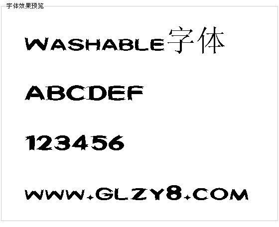 Washable字体