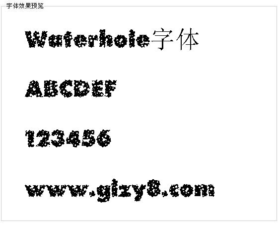 Waterhole字体