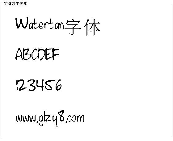 Watertan字体