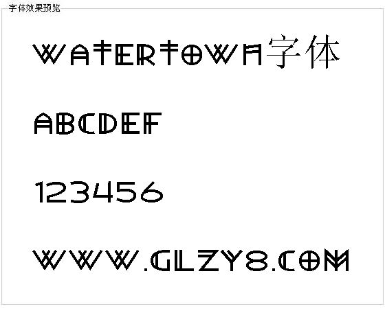 Watertown字体