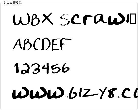 WBX Scrawl字体