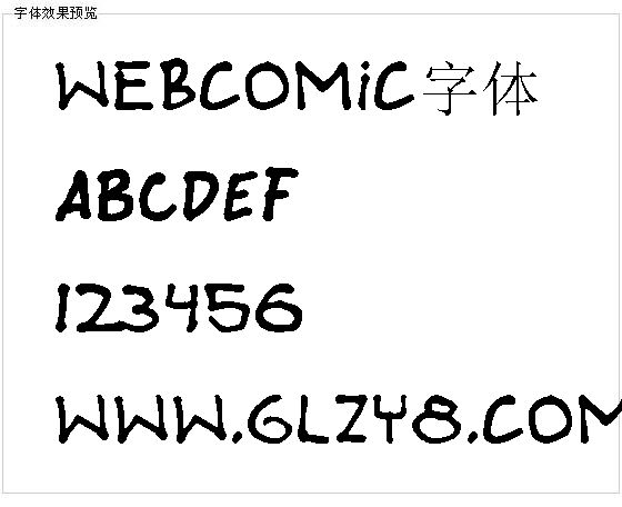 webcomic字体