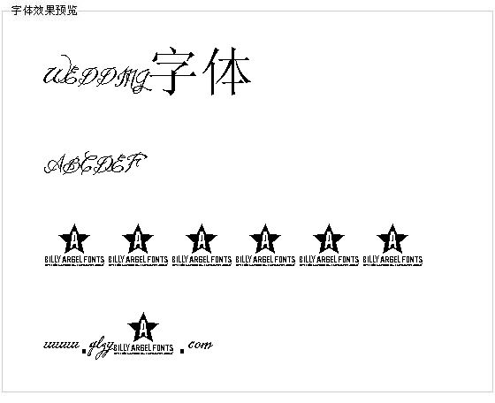 WEDDING字体