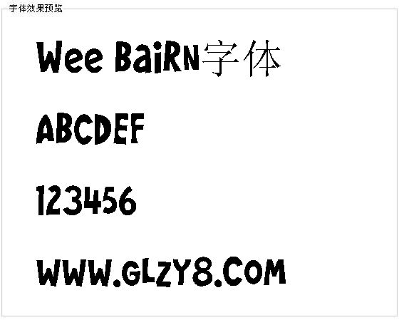 Wee Bairn字体