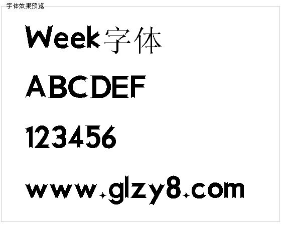 Week字体