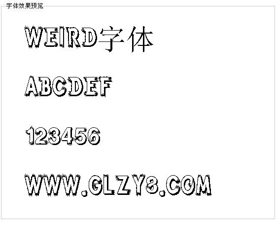 Weird字体