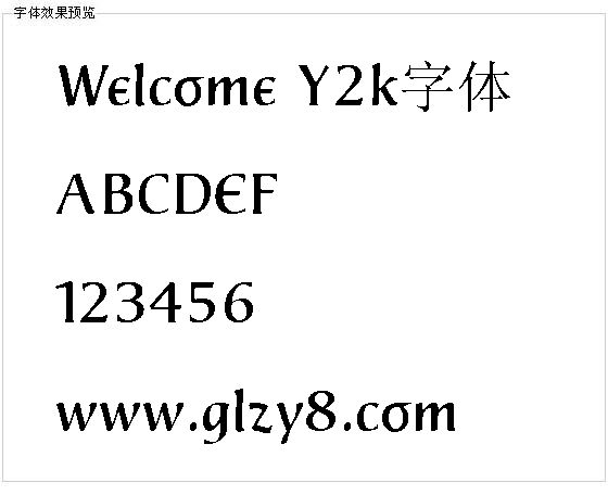 Welcome Y2k字体