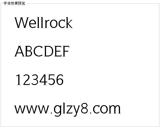 Wellrock字体