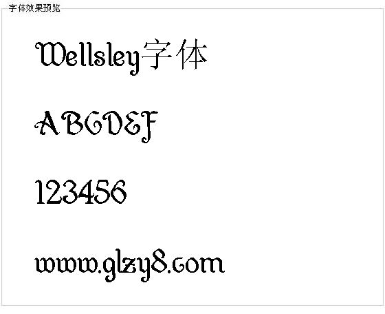 Wellsley字体