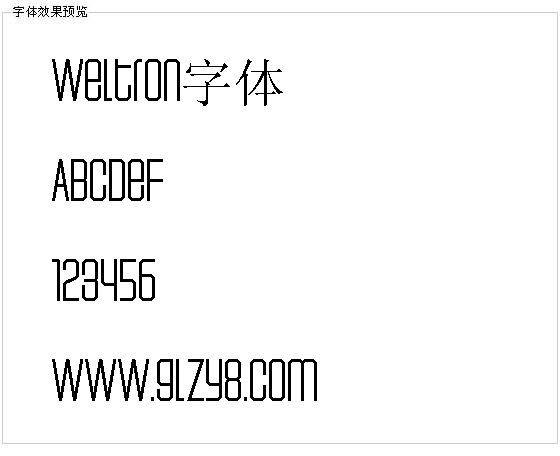 Weltron字体