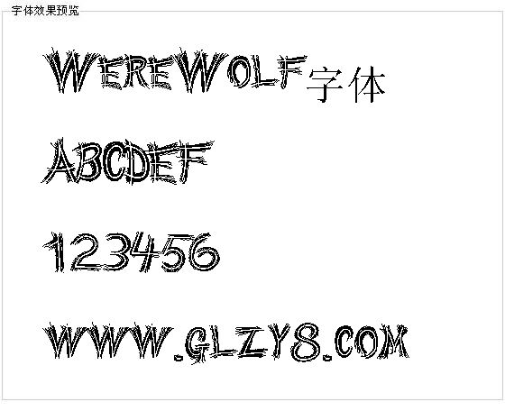 WereWolf字体