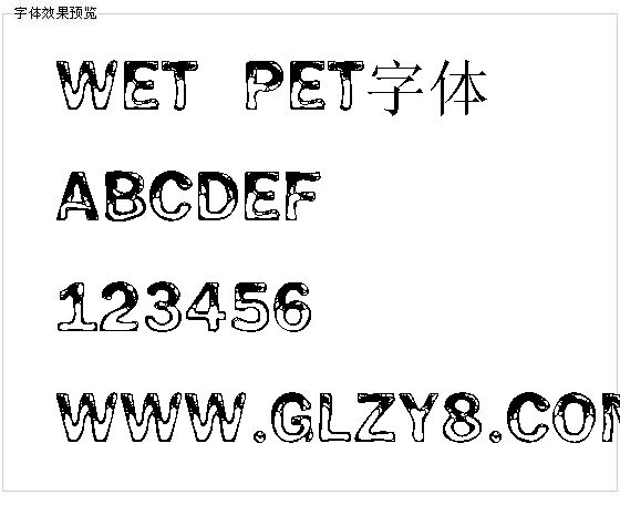 Wet Pet字体