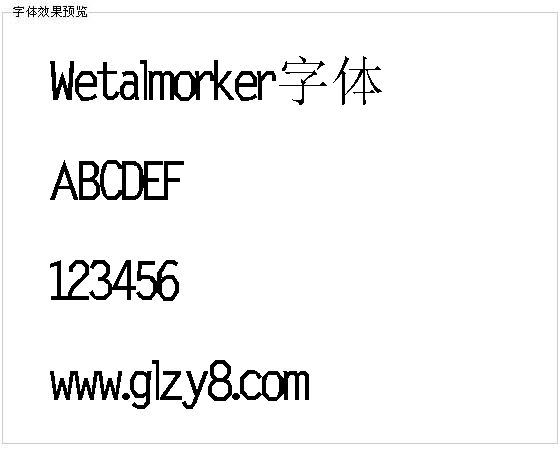 Wetalmorker字体