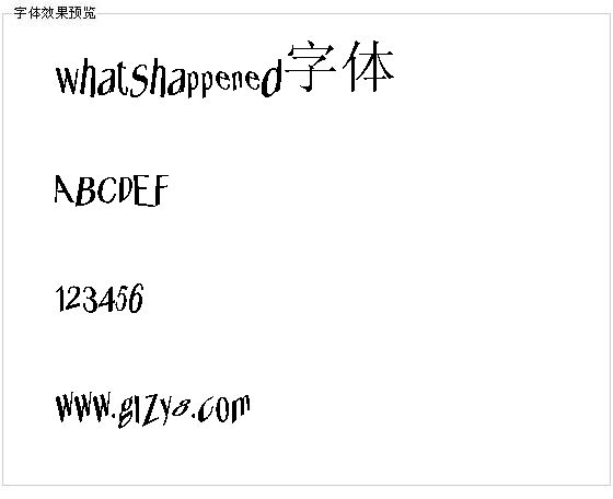 Whatshappened字体