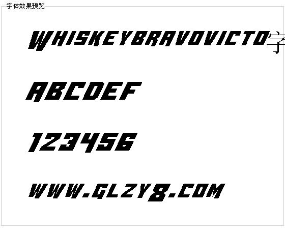 Whiskeybravovicto字体