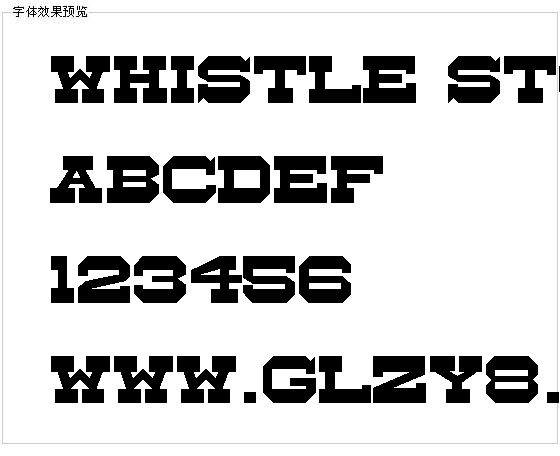 Whistle Stop JL字体