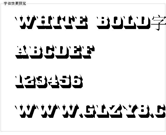 White Bold字体