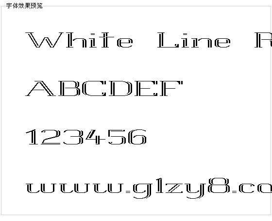 White Line Rolled字体