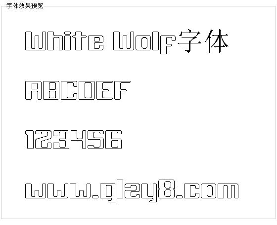 White Wolf字体