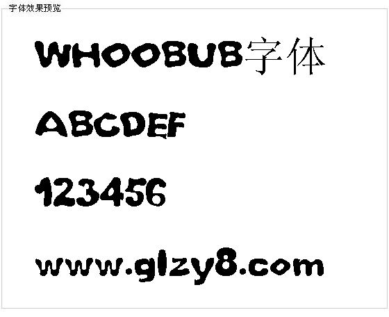 WHOOBUB字体