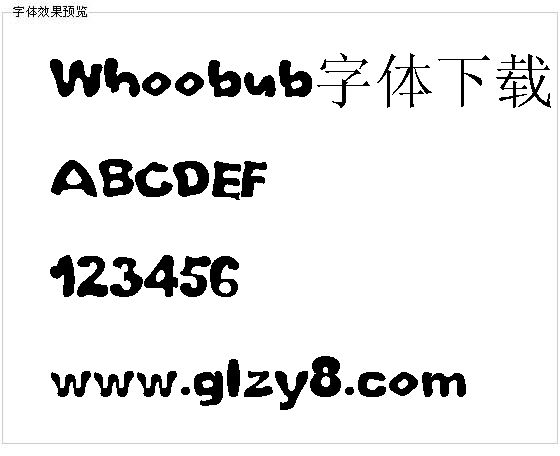 Whoobub字体下载