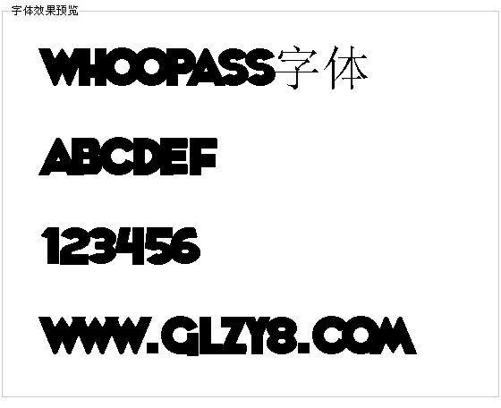 WHOOPASS字体