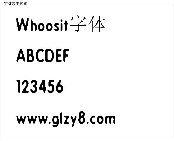 Whoosit字体