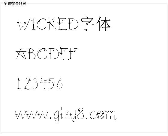 WICKED字体