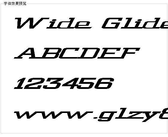 Wide Glide字体