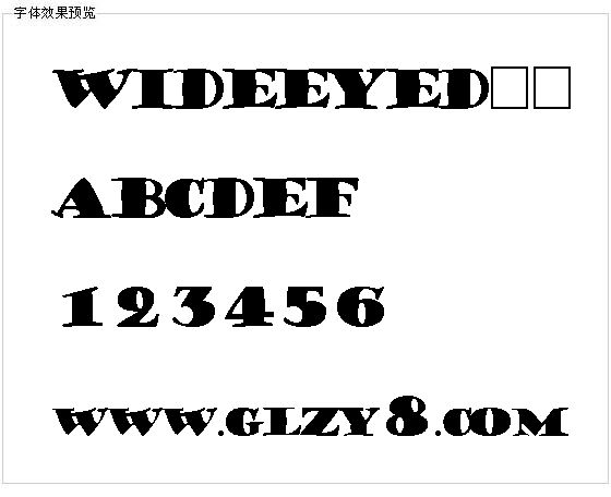 WIDEEYED字体