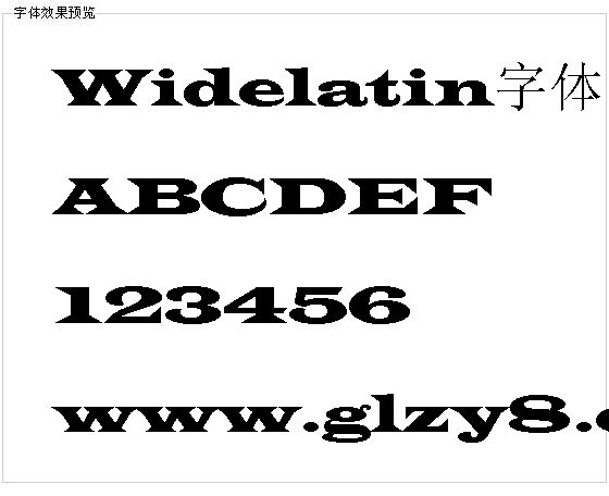 Widelatin字体