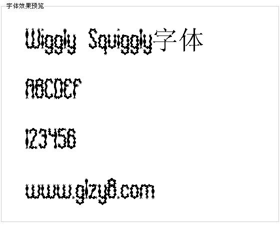 Wiggly Squiggly字体